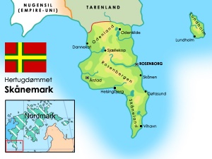 Karte der Skånemark